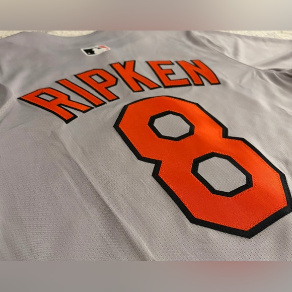 Nike Authentic Baltimore Orioles Cal Ripken Jr Baseball Gray Jersey Men’s Sz: L - Picture 6 of 7